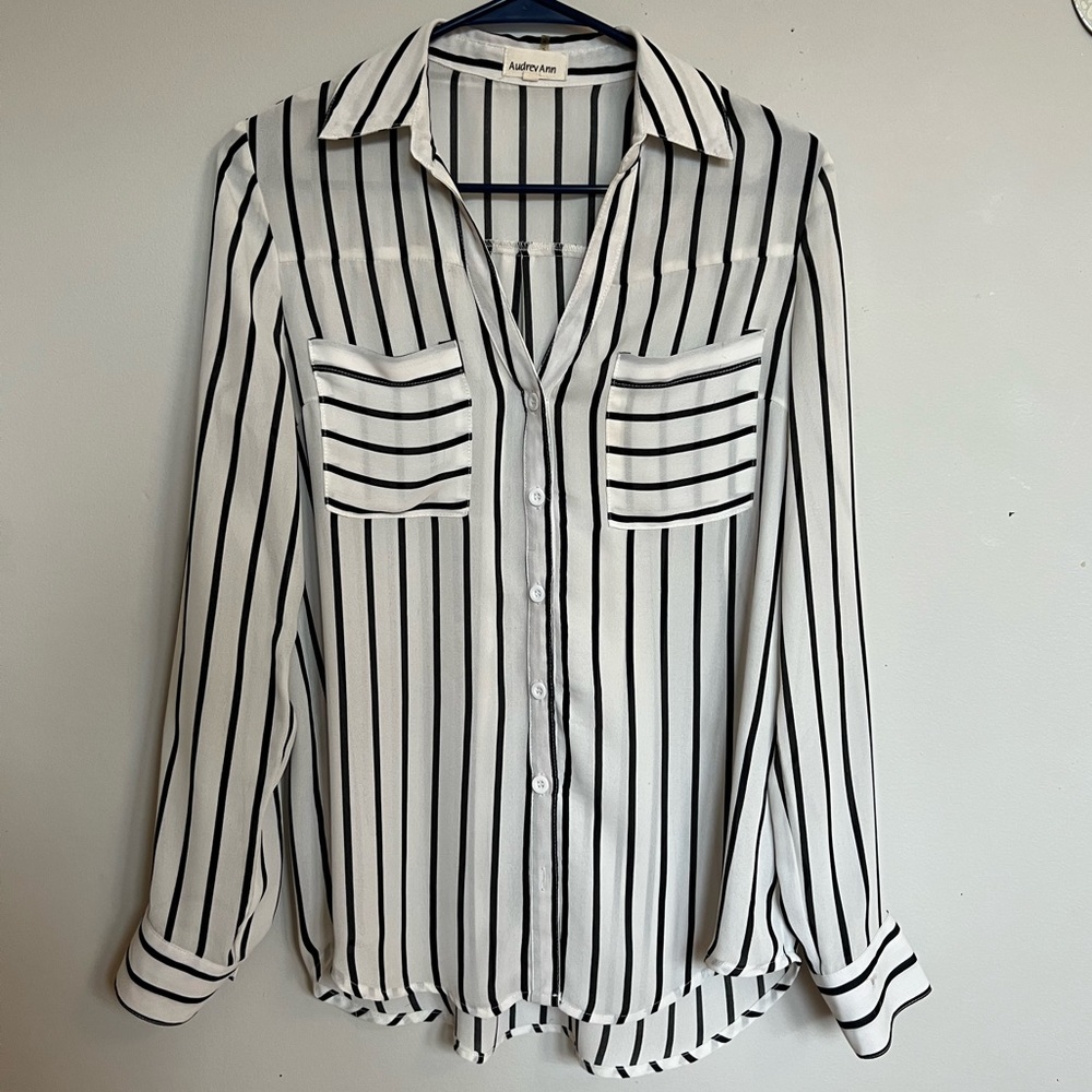 Striped elegant blouse size S “Audrey Ann”